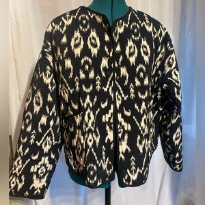 Zara linen quilted jacket, large